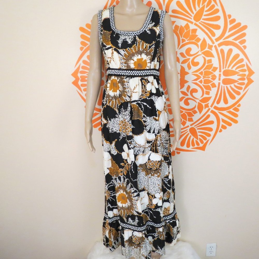 Vintage Alex Colman 60's Hawaiian Dress S/M - Picture 1 of 3